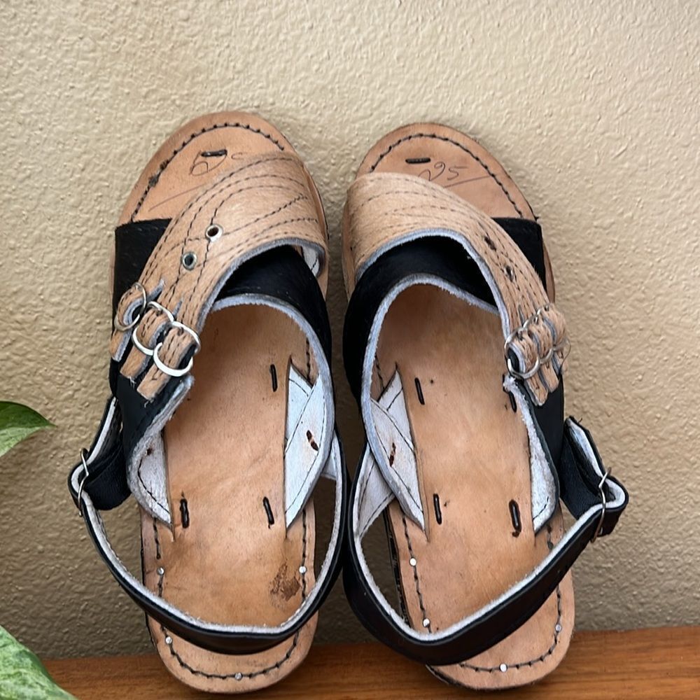 Tire sandals shoes Handmade leather and pony hair - Picture 7 of 16
